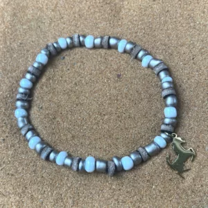 bracelet perles cuir et cheval